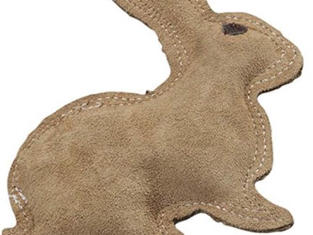 Dura-Fused Leather & Jute Dog Toy Rabbit Brown 1ea SM For Sale