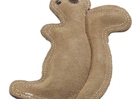 Dura-Fused Leather & Jute Dog Toy Squirrel Tan 1ea SM Online