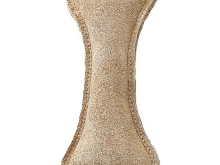 Dura-Fused Leather Bone Dog Toy Brown 9 In For Sale