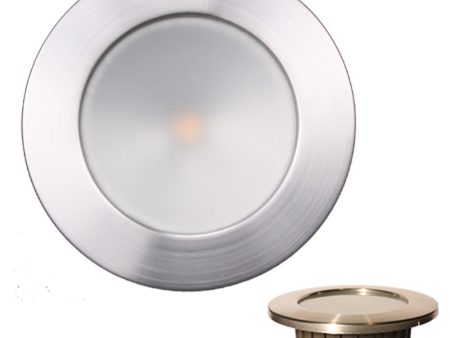 Lunasea ZERO EMI Recessed 3.5 LED Light - Warm White, Red w Brushed Stainless Steel Bezel - 12VDC [LLB-46WR-0A-BN] Cheap