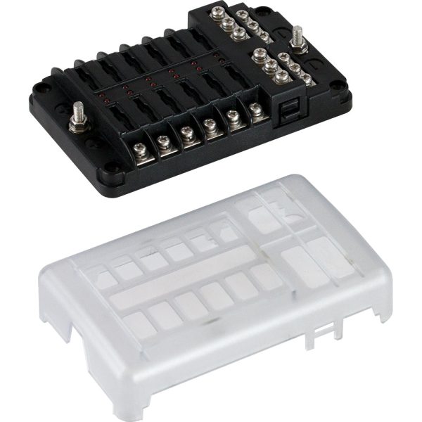 Sea-Dog Blade Style LED Indicator Fuse Block w Negative Bus Bar - 12 Circuit [445188-1] Online Sale