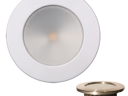 Lunasea ZERO EMI Recessed 3.5 LED Light - Warm White w White Stainless Steel Bezel - 12VDC [LLB-46WW-0A-WH] For Cheap