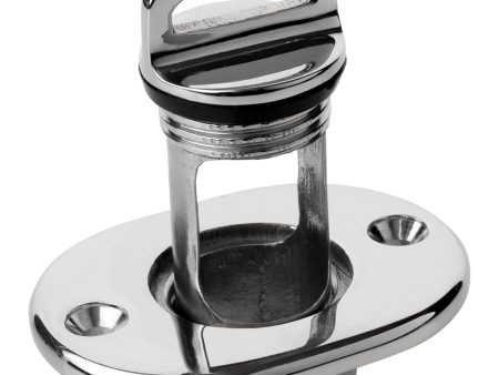 Sea-Dog Oblong Captive Garboard Drain  Plug - 316 Stainless Steel [520065-1] Online now