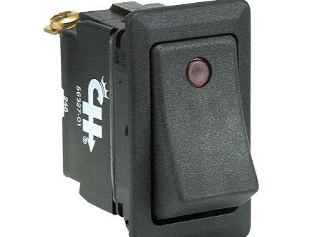 Cole Hersee Sealed Rocker Switch w Small Round Pilot Lights SPST On-Off 3 Screw [56327-01-BP] For Discount