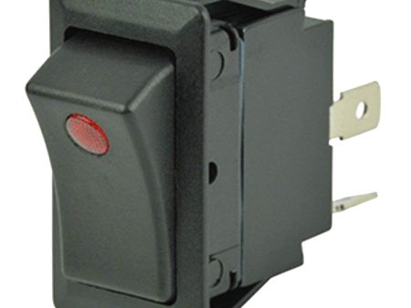 Cole Hersee Sealed Rocker Switch w Small Round Pilot Lights SPST On-Off 3 Blade [58327-01-BP] For Sale