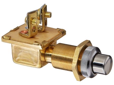 Cole Hersee Heavy Duty Push Button Switch w Gasket Seal SPST Off-On 2 Screw - 10A [M-485-BP] Online Sale