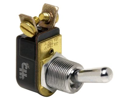 Cole Hersee Light Duty Toggle Switch SPST Off-On 2 Screw - Chrome Plated Brass [M-484-BP] For Sale